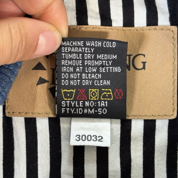 VTG Turning Point John Deere Denim Jacket 90s Mens M Bomber Embroidered Logo - Picture 8 of 14